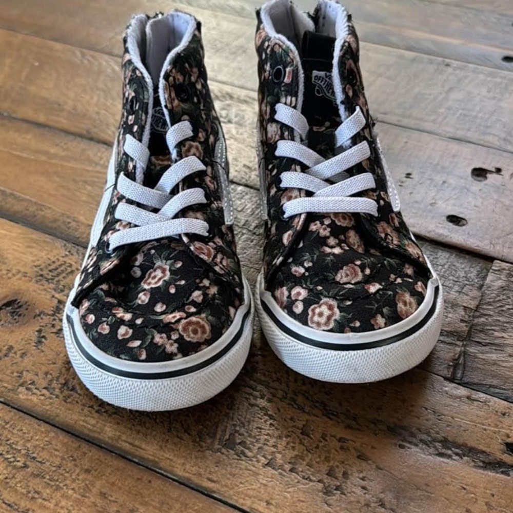 Floral High-Top Kids Shoes